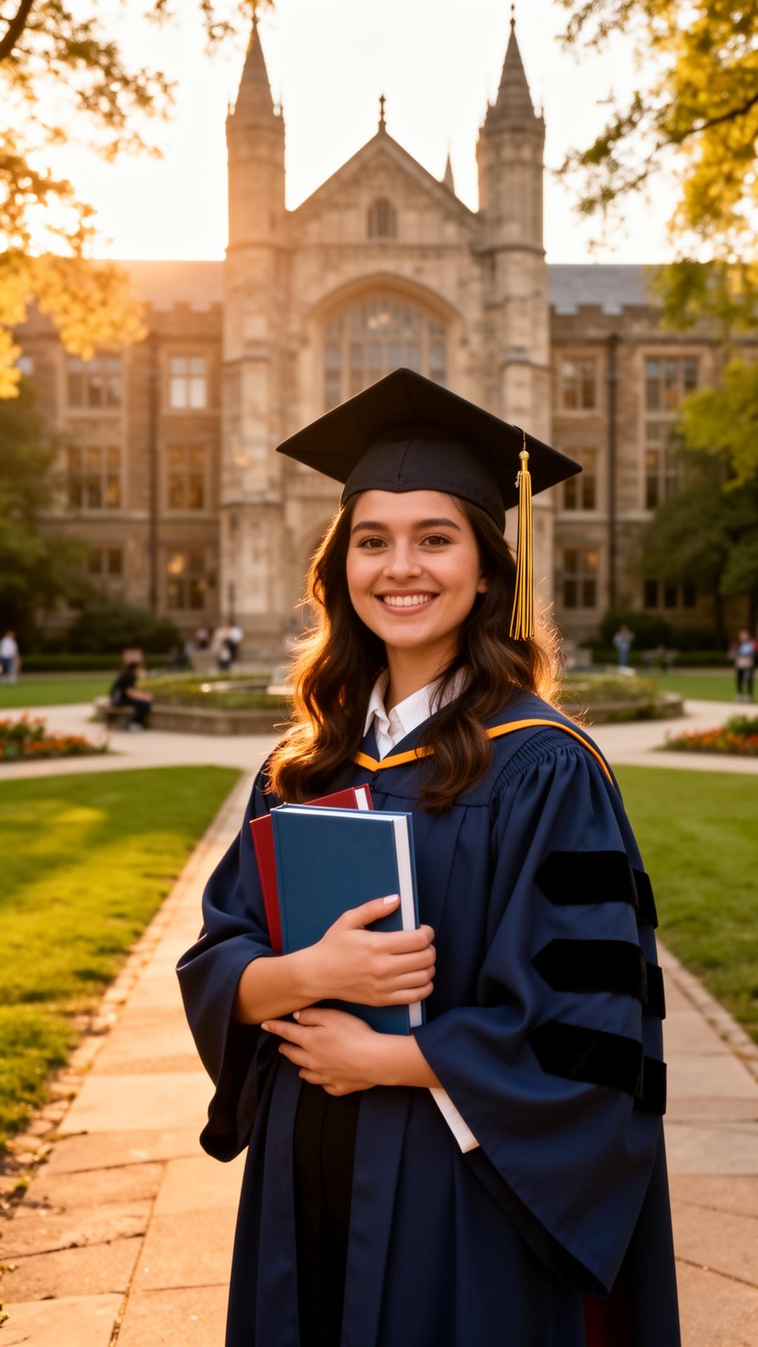 International student celebrating graduation